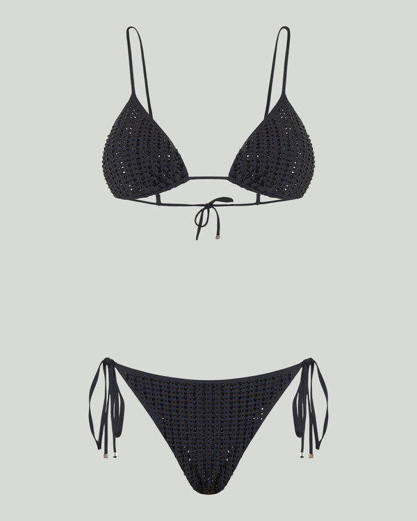 Venuja Embellished triangle bikini set