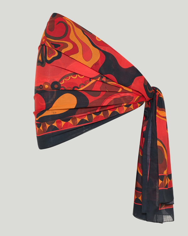 Pucci Orchidee print cotton sarong