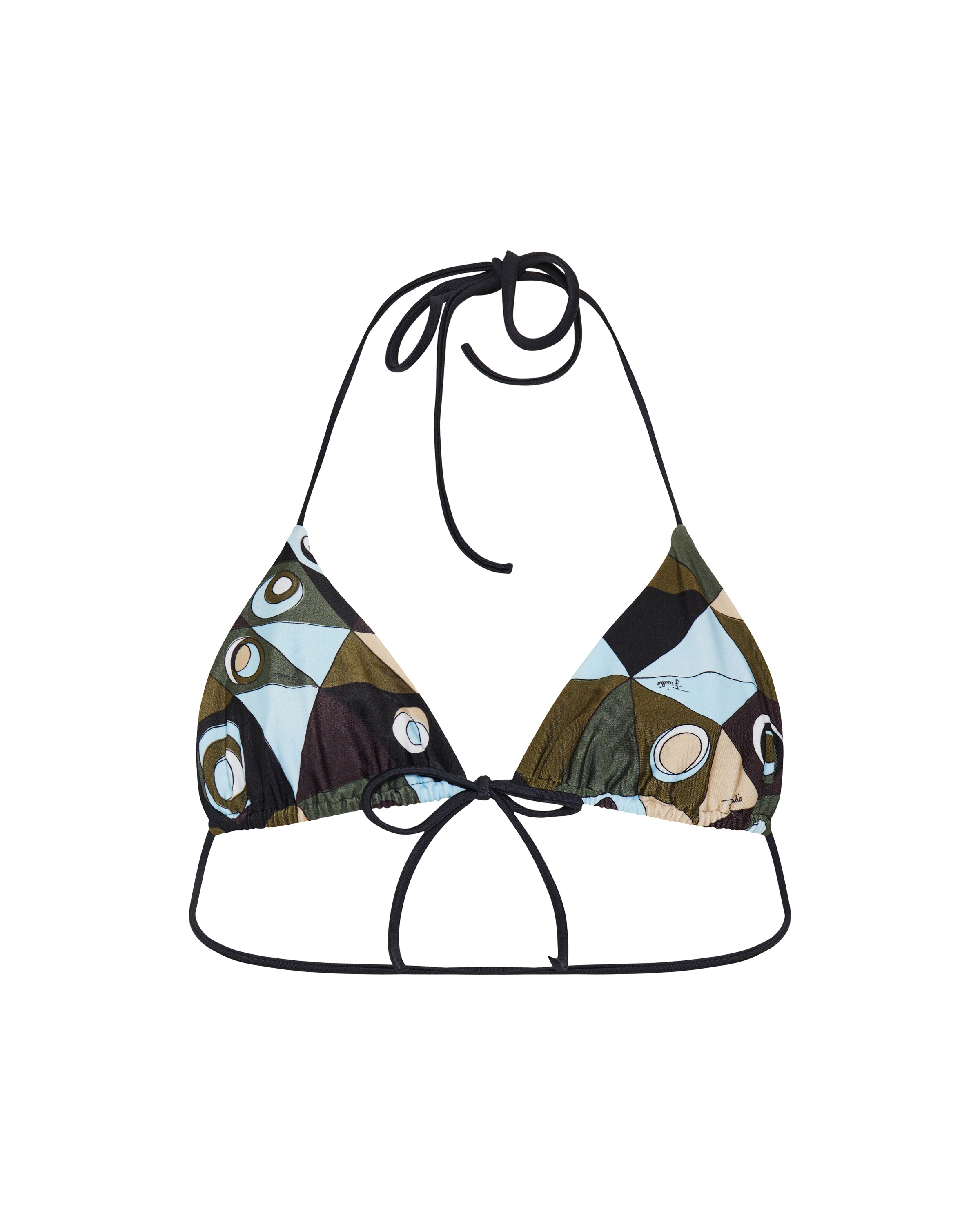 Pucci Occhi print triangle bikini top – Luisa World