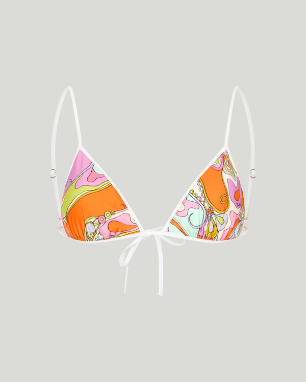 Pucci Orchidee print triangle bikini top