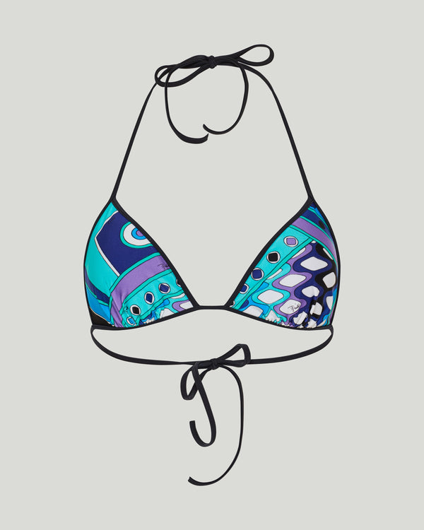 Pucci Vivara print triangle bikini top