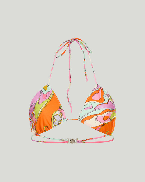 Pucci Orchidee print bikini top