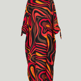 Pucci Embroidery Marmo print silk kaftan