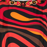 Pucci Embroidery Marmo print silk kaftan