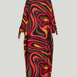 Pucci Embroidery Marmo print silk kaftan