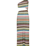 Missoni One-shoulder zigzag cover-up dress