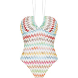 Missoni Zigzag halterneck swimsuit