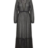 Spiderweb motif flounce cover-up dress