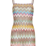 Missoni Macro zigzag lamé cover-up mini dress