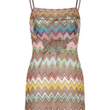 Missoni Macro zigzag lamé cover-up mini dress
