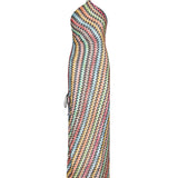 Missoni Zigzag lamé halterneck long dress
