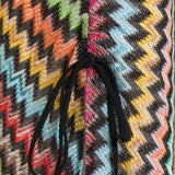 Missoni Zigzag lamé halterneck long dress
