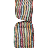 Missoni Ζigzag lamé cut-out mini dress