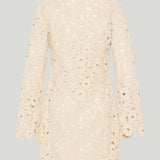 Anjuna Crochet long-sleeve mini dress