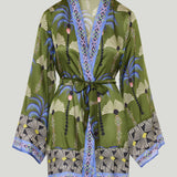 Anjuna Carlotta palm-print belted kimono