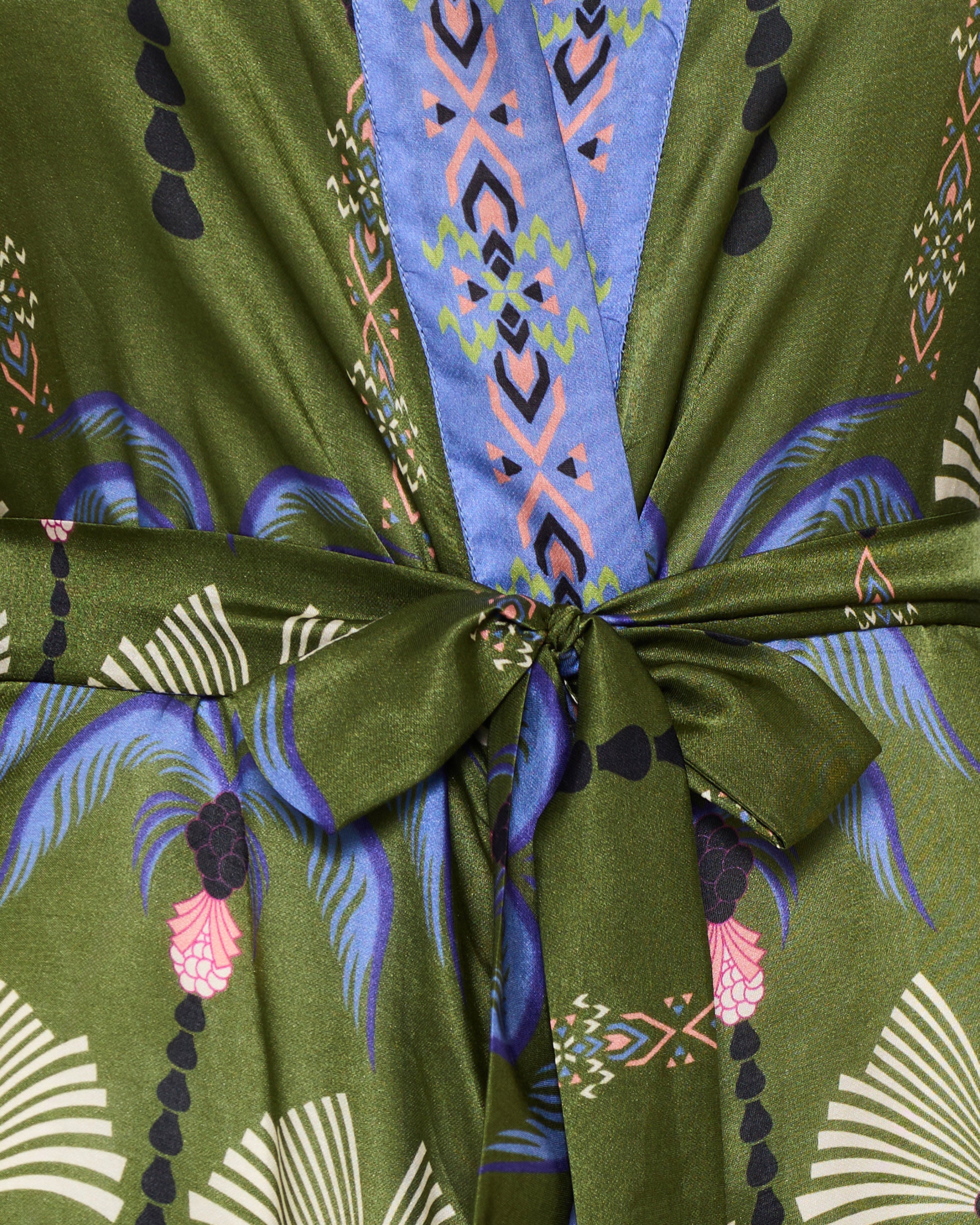 Anjuna Carlotta palm-print belted kimono – Luisa World