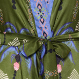 Anjuna Carlotta palm-print belted kimono