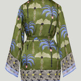 Anjuna Carlotta palm-print belted kimono