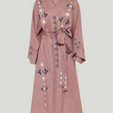 House of Aegae Korinthia embroidered long kaftan dress