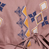 House of Aegae Korinthia embroidered long kaftan dress