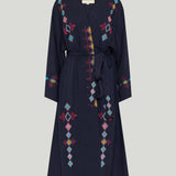 House of Aegae Korinthia embroidered long kaftan dress