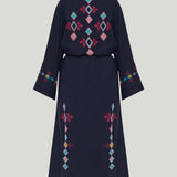 House of Aegae Korinthia embroidered long kaftan dress