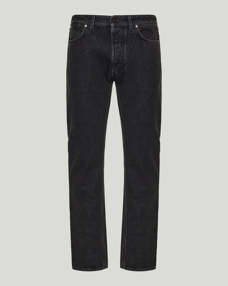 Stone Island Logo Patch Straight Leg Jeans