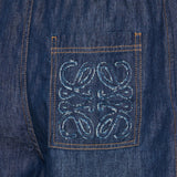 Loewe Wide-leg Anagram-detailed cotton shorts