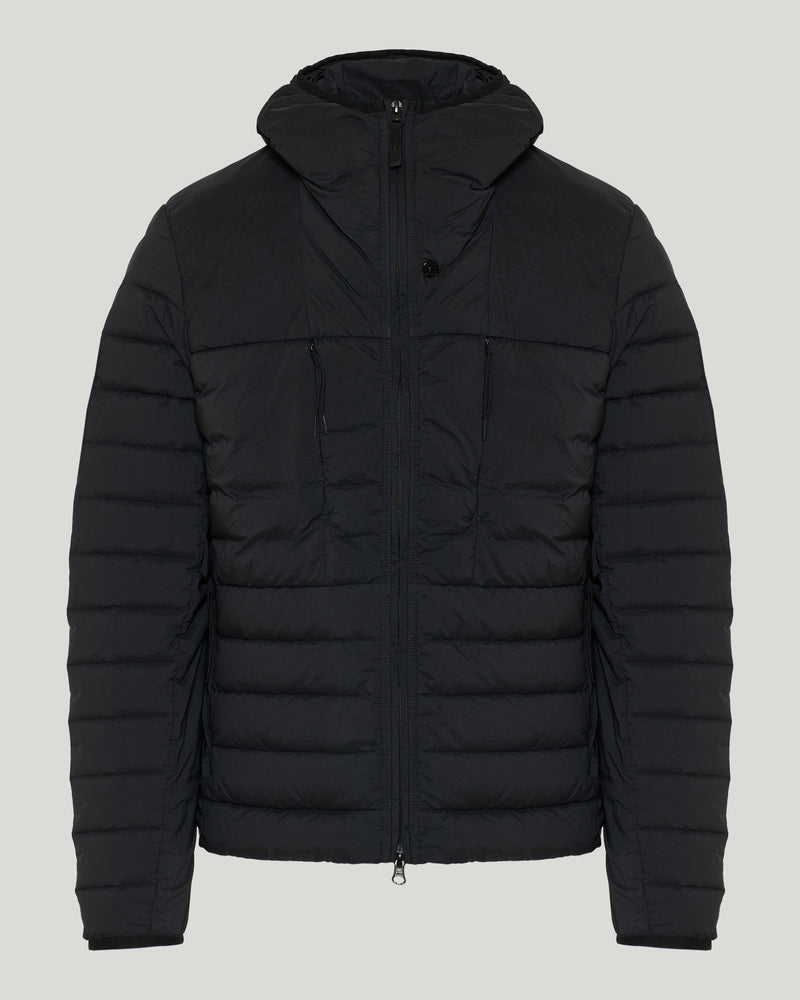Stone Island Logo-patch hooded jacket