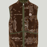 Moncler Paisley Print Fleece Vest