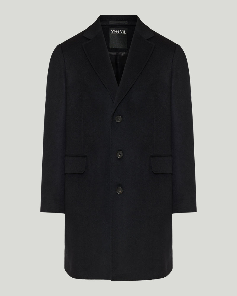 Zegna single-breasted wool-blend coat
