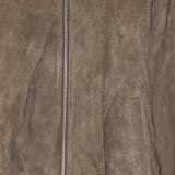 Frame Long-sleeve suede bomber jacket