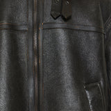 Saint Laurent Shearling-trim leather jacket