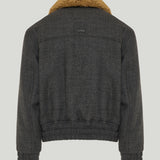 AMI Paris Shearling-trimmed jacket