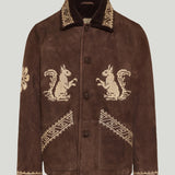 Baziszt Squi embroidered shearling coat
