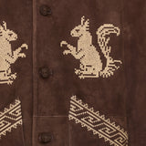 Baziszt Squi embroidered shearling coat