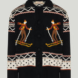 Baziszt Megeve jacquard cashmere cardigan