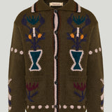Baziszt intarsia-knit button-up cardigan