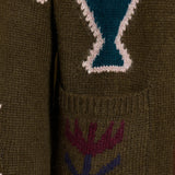 Baziszt intarsia-knit button-up cardigan