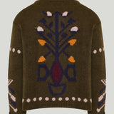 Baziszt intarsia-knit button-up cardigan