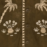Baziszt Embroidered whipstitch leather jacket