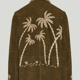 Baziszt Embroidered whipstitch leather jacket
