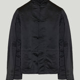 Comme des Garçons Black frog-fastening pleated jacket