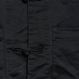 Comme des Garçons Black frog-fastening pleated jacket