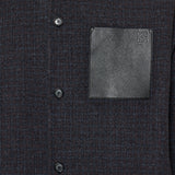 Loewe Leather-pocket wool and silk overshirt