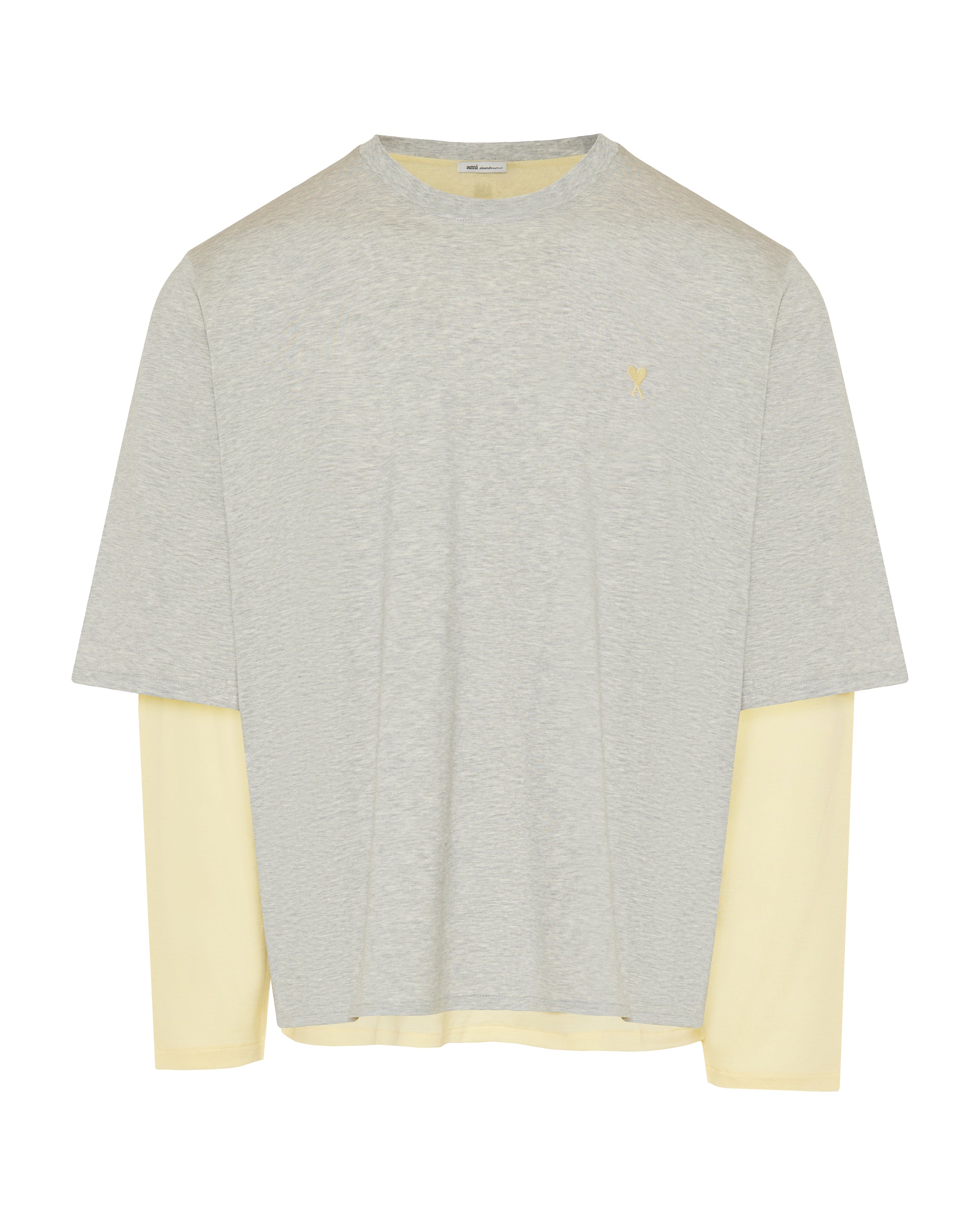 ami様 Ami Paris Double sleeve effect Ami de Coeur cotton t-shirt – Luisa