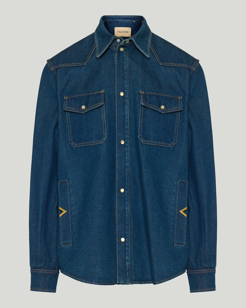Valentino Garavani VGold denim Western shirt