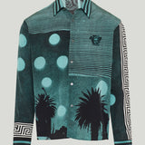 Versace Printed silk crepe de chine shirt
