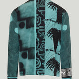 Versace Printed silk crepe de chine shirt