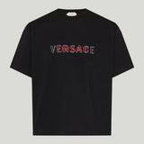 Versace Embroidered logo cotton jersey t-shirt